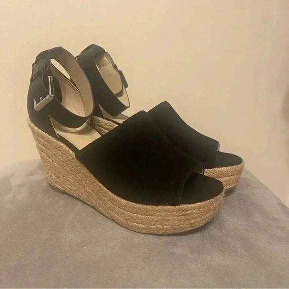 Marc Fisher black suede and leather espadrilles Size 8.5 Excellent condition - Picture 6 of 13